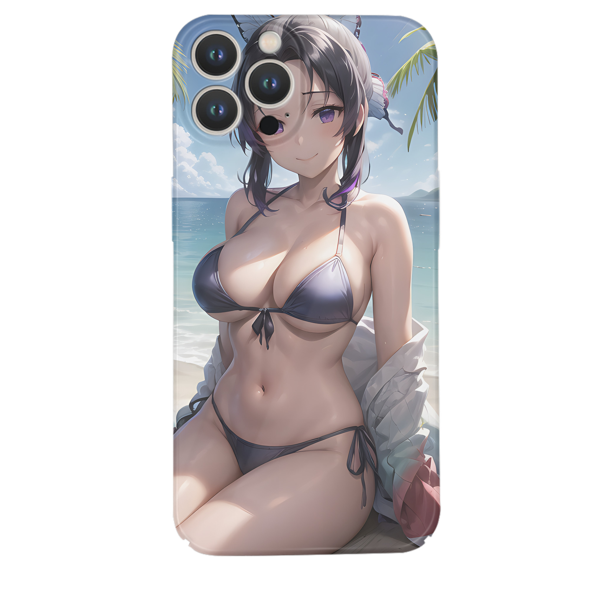 （画像用） 鬼滅の刃（きめつのやいば）蟲柱-胡蝶 しのぶ／こちょう しのぶ Kochou Shinobu 【iPhone 14シリーズ対応】ハードケース